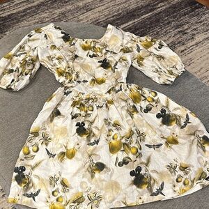 All Saints linen dress with cut-out back